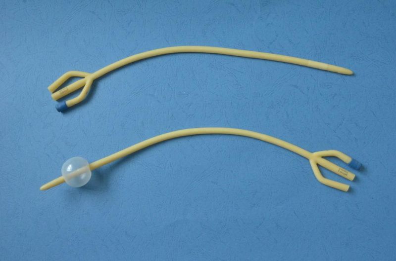 Medical Disposable Sterile Urine Silicone Coated Latex Foley Urinary Catheter with Balloon