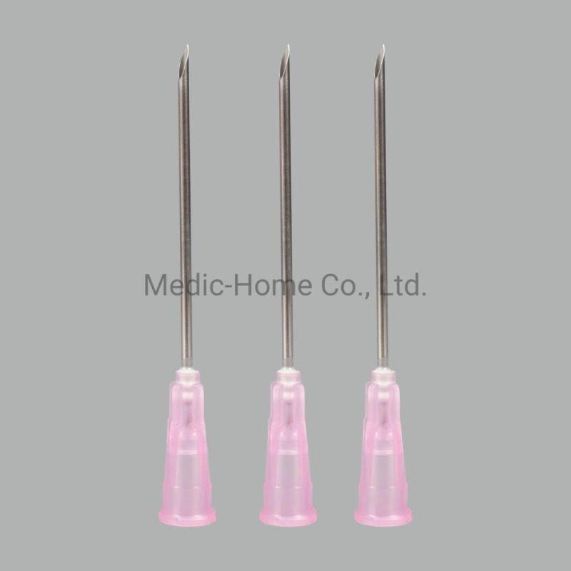 Semi-Transparent Needle-Hub in Bulk or Pack Hypodermic Needle Use with Infusion