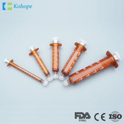 Disposable Popular 5ml Oral Syringe for Hospital with/Without Cap