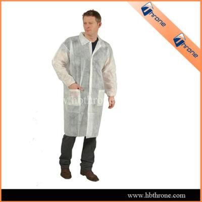 Nonwoven PP Disposable Visit Coat with Pocket