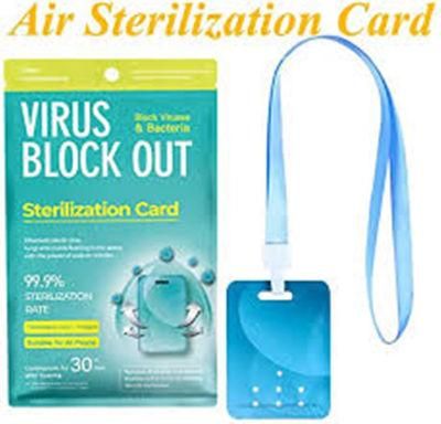 Wholesale Virus Buster Card 60 Days Portable Virus Block out Neck Sanitization Disinfection Sterilization Card