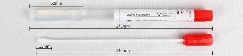 High Quality Disposable Transport Medium Viscose Swab with Tube