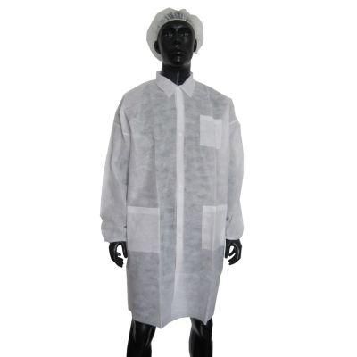 SBPP Labcoat, PP Labcoat, Non-Woven Lab Coat, Blue, White