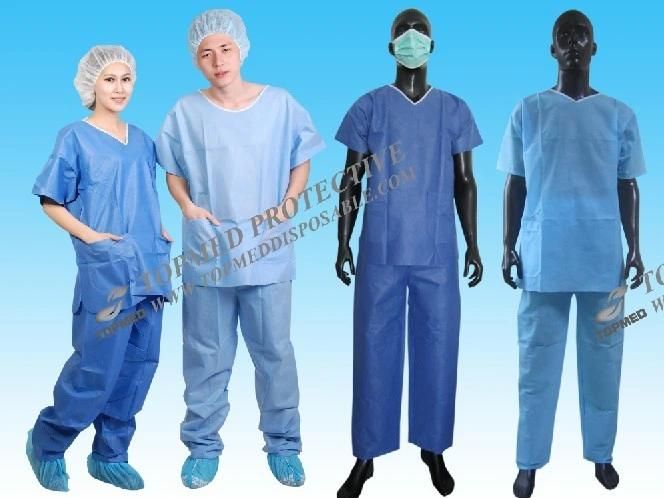 High Quality Medical Gown SMS Scrub Suit Patient Gown Wholesale Scrub Sets Scrub Sets in Hospital Uniform