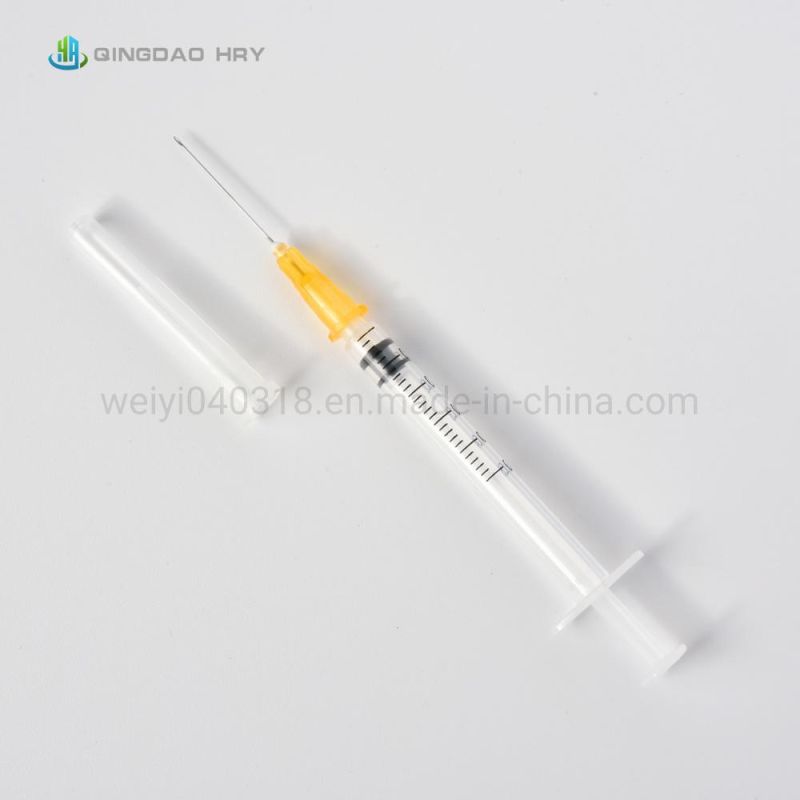 Medical Disposable Sterile Injection Syrings Safety Syringe 0.3ml -10ml Auto-Disable with/Without Needles