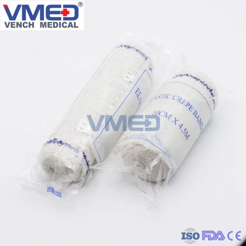 Disposable Medical Natural Color Elastic Crepe Bandage