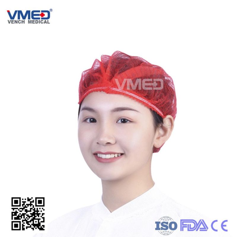 Nylon Hairnet/Bouffant/Nurse/Mob/Clip/Crimped/Pleated/Strip/Shower/Chef/Nurse/Doctor/Surgical/Round/Hospital/Medical/Dental/Nonwoven Disposable Cap