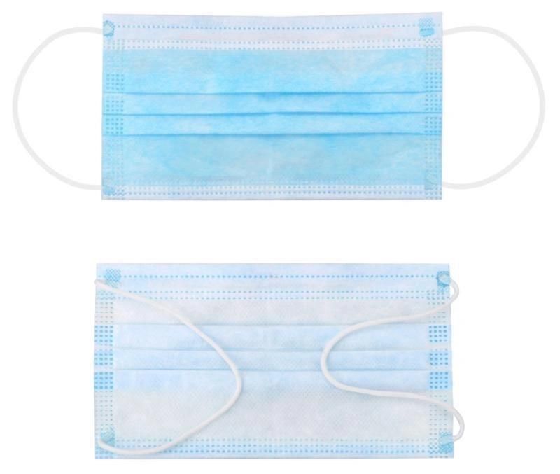 Xian Wanli Wlm2002 CE En14683 Type Iir Face Mask Blue Adult Earloop Adult Blue Pink Black 3ply Disposable Medical Mask