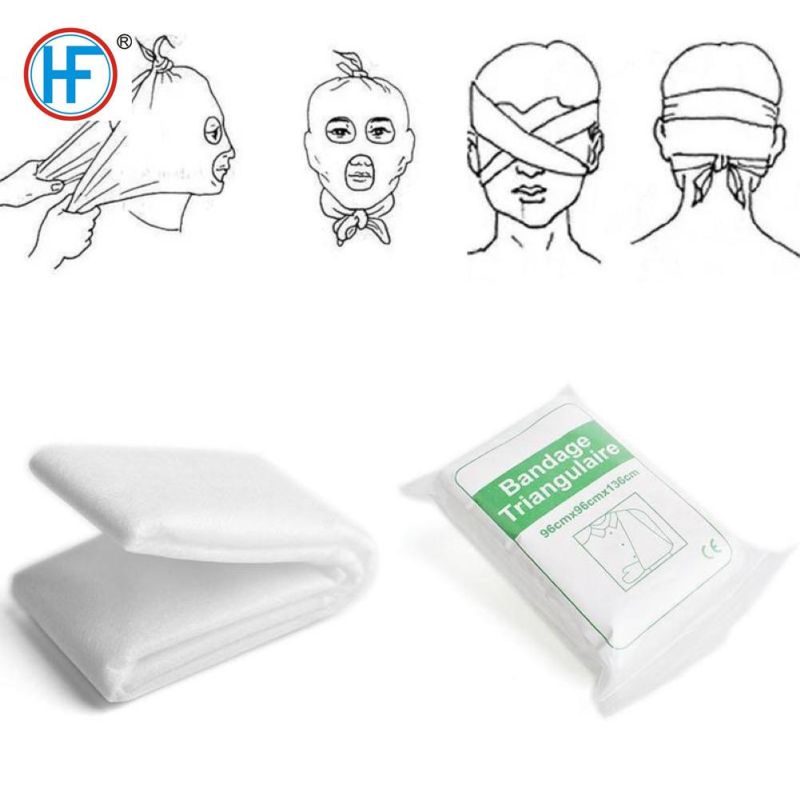 Mdr CE Approved First Aid Kits Cotton or Nonwoven Triangular Bandage with OEM