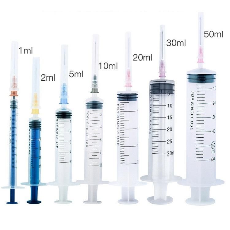 Disposable Plastic Syringe with Needle