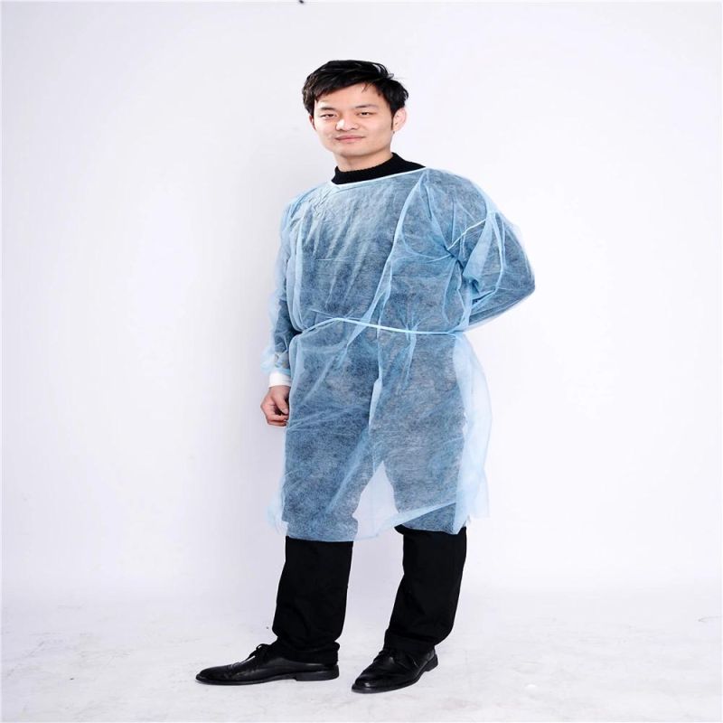 Quality Nonwoven Polypropylene Isolation Gown with Elastic Cuffs