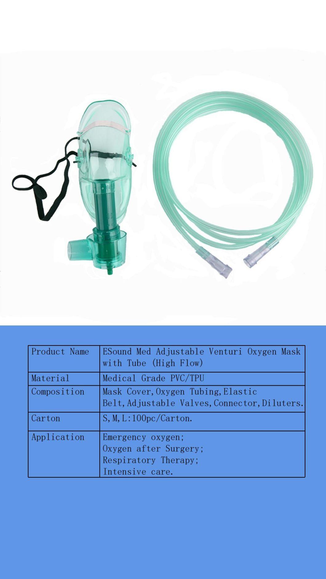 Adjustable Venturi Oxygen Mask with Tube (High Flow)