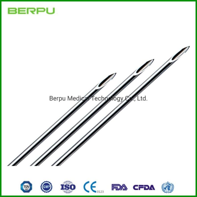 Berpu Medical Disposable Stainless Steel Needle Tube Cannula with Regular Wall/ Thin Wall/ Extra Thin Wall Long Bevel/ Short Bevel 11g-33G CE ISO FDA