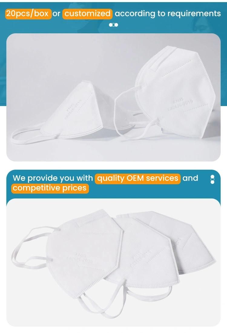 FFP2 High Quality Respirator 5 Ply Folding Non-Woven KN95 Face Mask