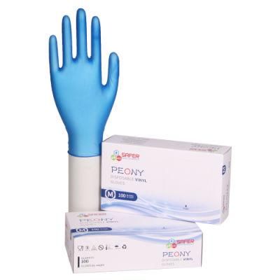 Vinyl Gloves Powder Free 3 Mil Disposable Household with High Quality Blue