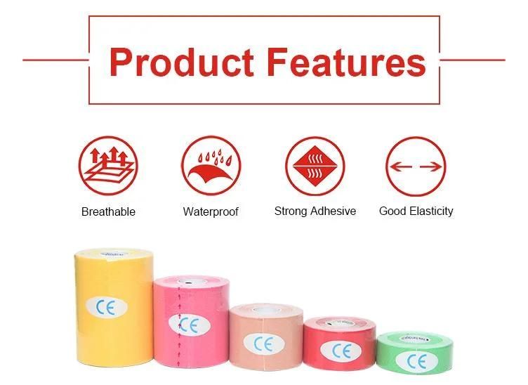 HD5 OEM Accepted Medical Waterproof Cotton Elastic Athletic Sports Kinesiology Tape Compression Tape