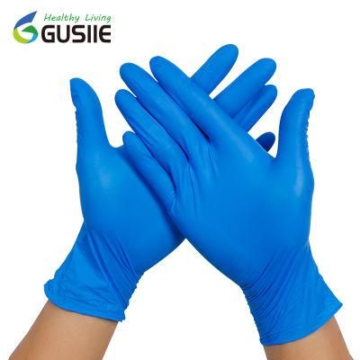 Reliable 100 PCS Blue/Black Hand Medical Examination Nitrile Large Gloves