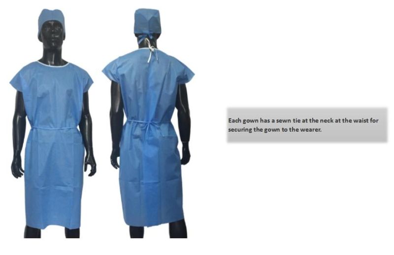 Surgical Gowns Disposable SMS Isol Gown Hospital Patient Gown