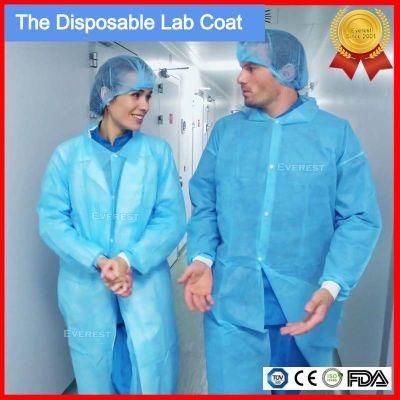 Disposable Visitor Gowns with Shirt Collar