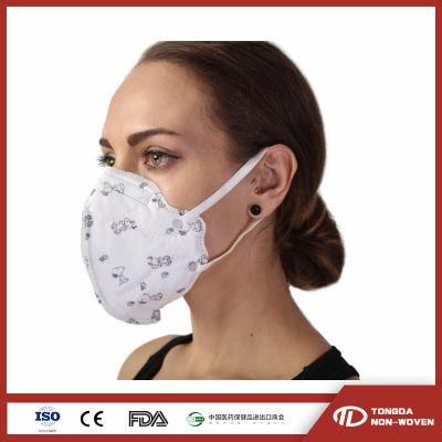 High Quality Four Filtering Layers En149-FFP3 Molded Style Nonwoven Dust Fish-Type Face Mask with Valve