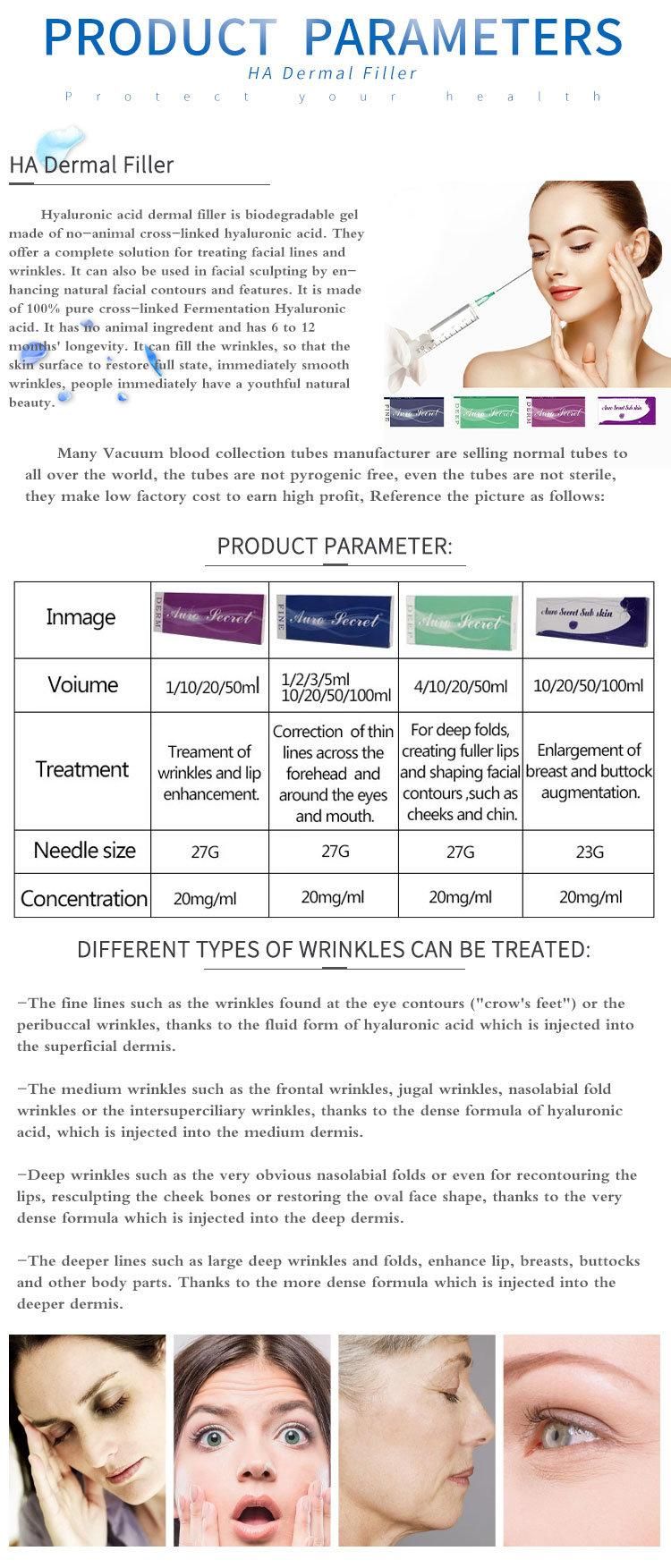 Acido Hialuronico Relleno Dermico Natural Under Eye Lips Filler Lift Loved by People