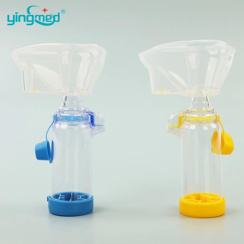 Own Design Spacer Inhaler for Asthma Treatment with Better Lung Deposition and Large Mask