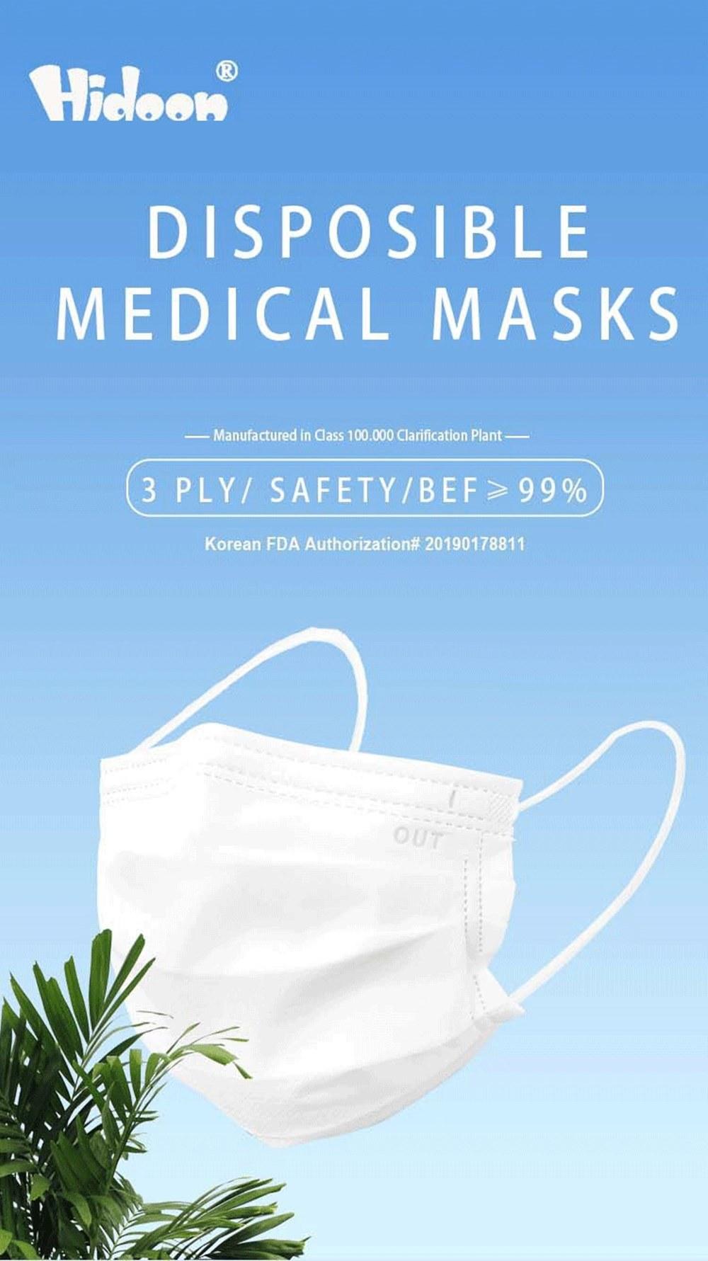 Wholesale CE Type IIR Hypoallergenic Breathable Respirators Protective Safety 3 Layers Disposable Surgical Medial Face Mask