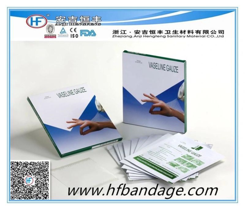 Chinese Factory Direct Sale Sterile Ax Paraffin Type Gauze Bandage 10cmx20cm