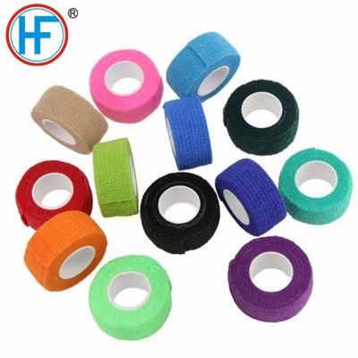 High Quality 2.5cmx4.5m Pure Medical Elastic Non-Woven Cohesive Bandage