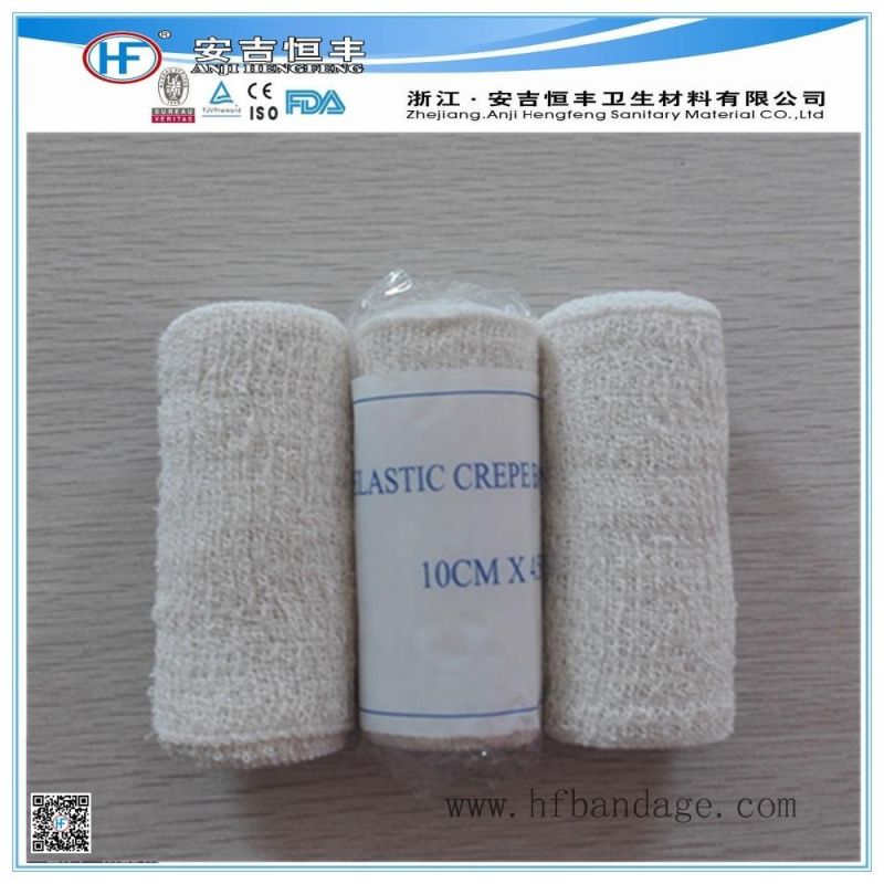 Disposable Medical Supply Bleached Elastic Cotton Crepe Bandages