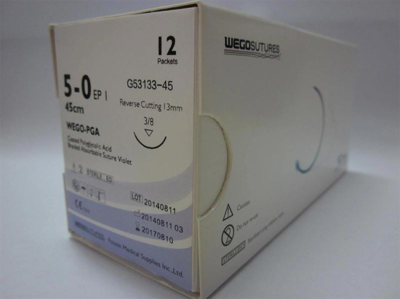 Polyglycolic Acid Surgical Sutures in Violet or Undyed