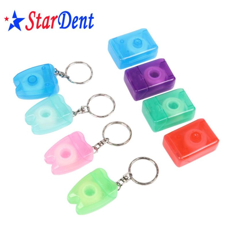 Color Portable Packaging Disposable Oral Cleaning Dental Floss Nylon Waxed Dental Floss