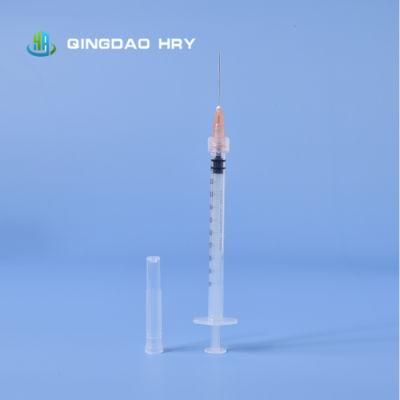 Top Medical Instrument Suppliers Disposable Syringe 1ml Three Parts Syringe Luer Lock with CE FDA 510K