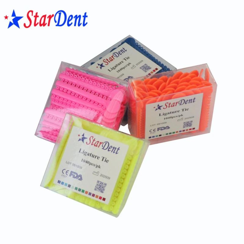 Dental Orthodontics Ligature Ties/ Elastic Ties with 44 Colors