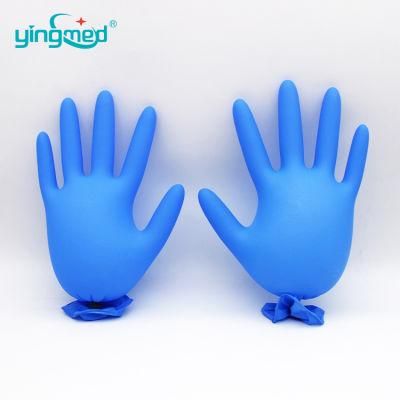 Hospital Medical Large Size Blue Nitrile Gloves