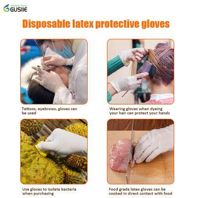 Powder Free Grade and Disposable Medical Examination Natural Latex Degradable Large Gloves