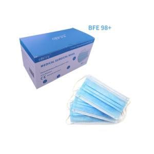 Bfe 99% 3 Ply Nonwoven Fabric Face Mask En 14683 Type II Disposable Medical Surgical Mask