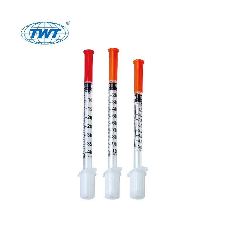 Medical Insulin Syringe with Fixed Ultra Fine Needle 0.5ml/1.0ml