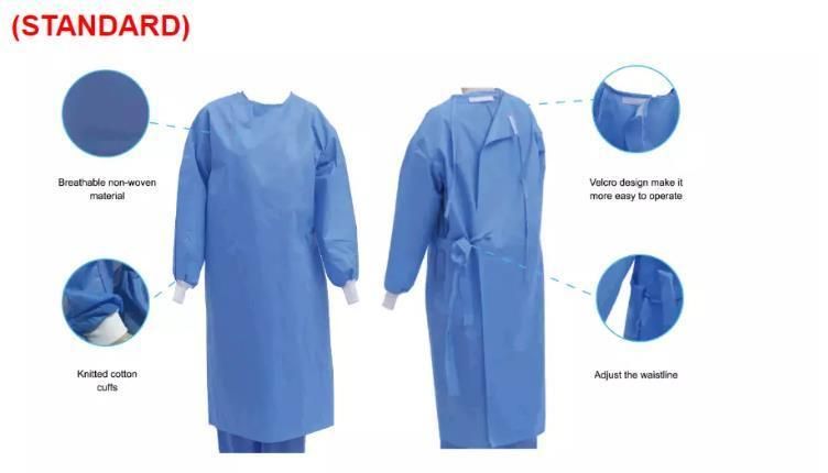 Laboratory Hospital Used Disposable Isolation Gown Manufacture