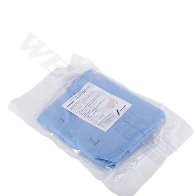 High Quality Material Blue Sterile Non-Woven Reinforced Disposable Surgical Gown