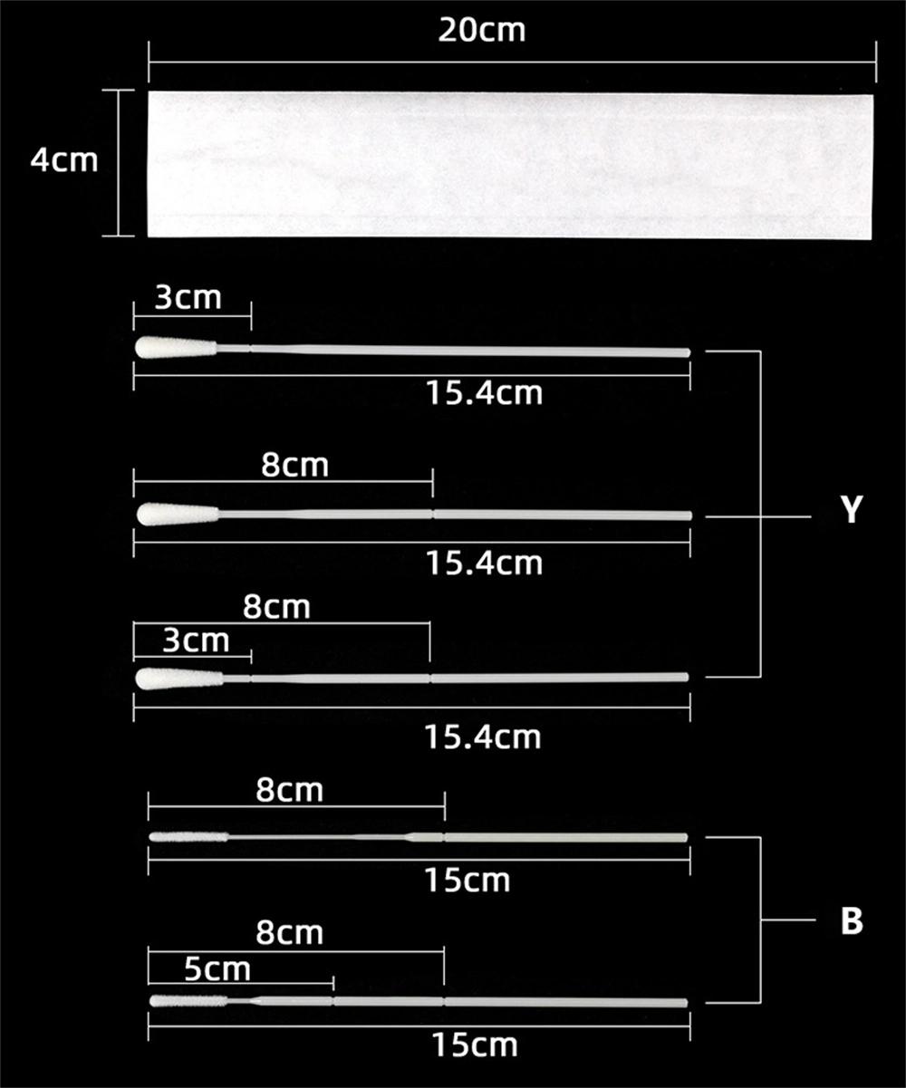 Sterile Nasopharyngeal Swab Nylon Flocking Tip, Single Pack, 100 Pk/Case Specimen Collection Swabs