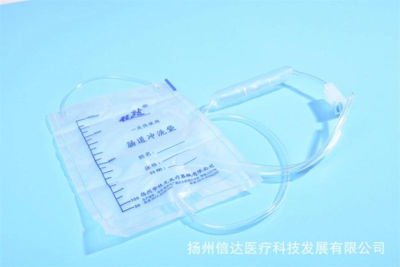 Medical Disposable 1000ml Coffee Enema, Intestinal Cleansing and Defecation Hydrotherapy Bag, Intestinal Irrigation Bag