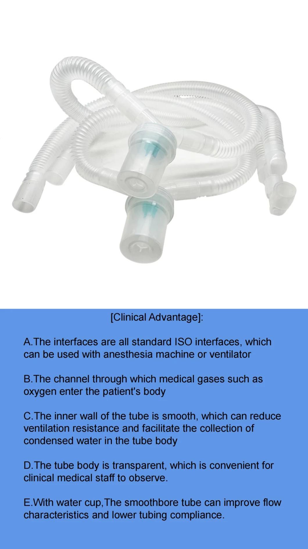 Disposable Smoothable Circuit Medical Y-Piece Cup Anesthesia Breathing Circuit