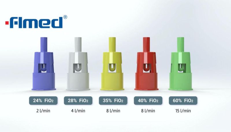 PVC Material Clear Oxygen Venturi Mask with Different Concentrations