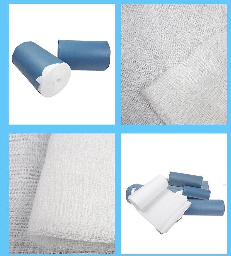 Medical High Quality Absorbent Cotton Gauze Roll Cotton Medical Gauze Roll with ISO and CE Certificates
