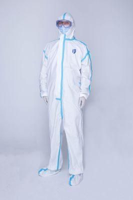 SGS En13034 Type6 Nonwoven Protective Coverall for Hospital