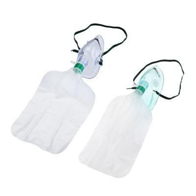 Disposable Non-Rebreathing Oxygen Mask with Reservoir Bag (Green/Transparent, All Types)