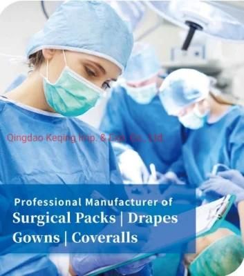 Surgical Gown Medical Waterproof Plastic SMS Non-Woven Fabric Disposable Protective Isolation Surgical Gown