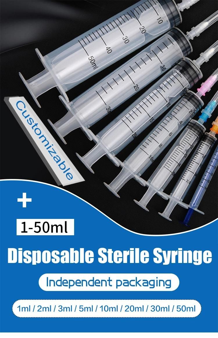 Sterile Irrigation Infusion Hypodermic Made in China Safety Disposable Syringe