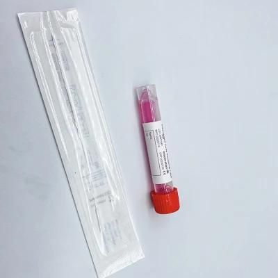 CE Medical Collecting Sampling Nylon Flocked Nasal Swab with Vtm Tube